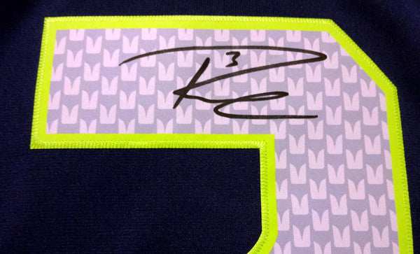 Seattle Seahawks Russell Wilson Autographed Framed Gray Nike Twill