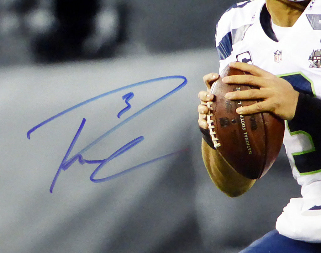 Russell Wilson Autographed 16x20 Photo Seattle Seahawks Action